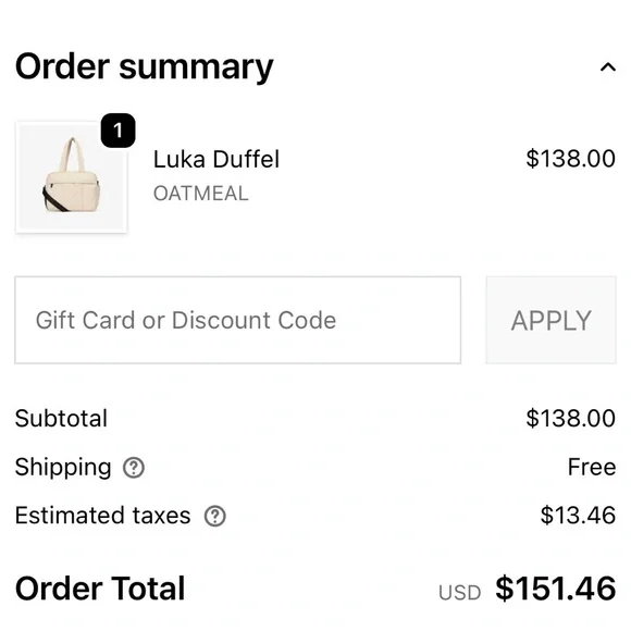 NEW WITH TAGS- Calpak Luka Duffel Oatmeal - Picture 5 of 5